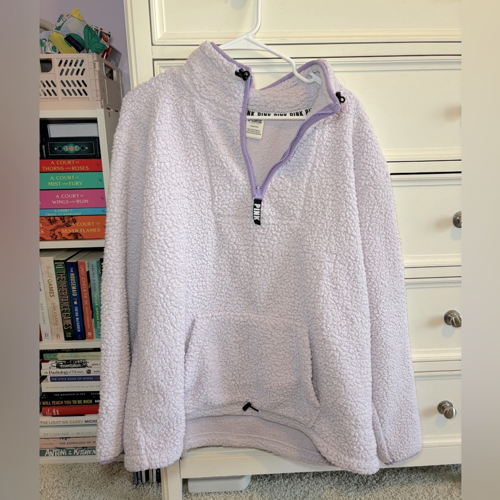 Victoria’s Secret Pink Lavender Sherpa Jacket Size L